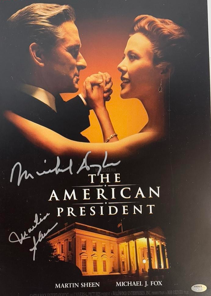 Michael Douglas & Martin Sheen Signed 11x17 Photo (The American President) - Schwartz / Beckett COA